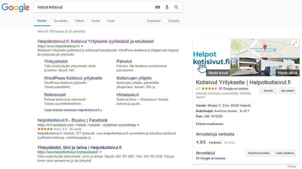 Google My Business markkinointi