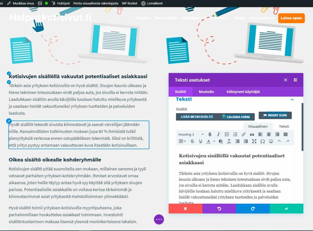 Miten tekstiä lisätään WordPressissä